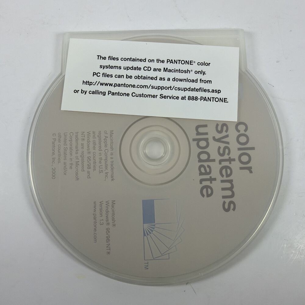 Pantone Color Systems Update CD Software For Windows & Mac - 2000 - Picture 2 of 3